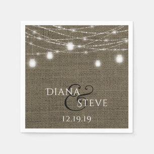 Serviette En Papier Mason Jar Mariage Russe Pays Burlap