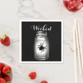 Serviette En Papier Mason Jar Spider Halloween Napkin (En situation)