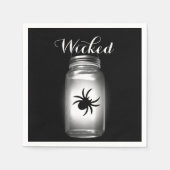 Serviette En Papier Mason Jar Spider Halloween Napkin (Devant)