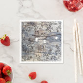 Serviette En Papier Mason Jars & Inséparables Rustic Branch Mariage (En situation)