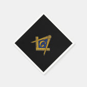 Serviette En Papier Masonic Freemasons Masonry Oes Carré et Compass (Coin)
