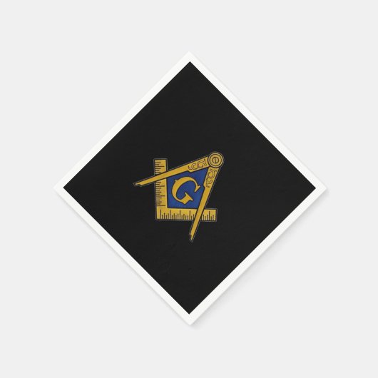 Serviette En Papier Masonic Freemasons Masonry Oes Carré et Compass (Coin)