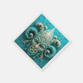 Serviette En Papier Masque Bleu (Coin)