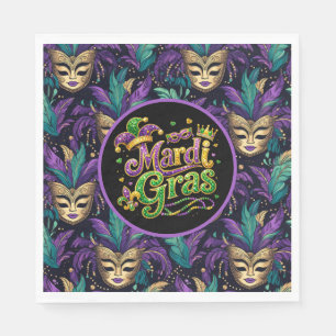 Serviette En Papier Masque de Mardi Gras