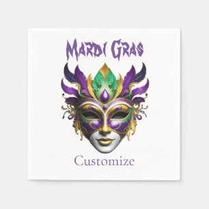 Serviette En Papier Masque de Mardi Gras Thunder_Cove