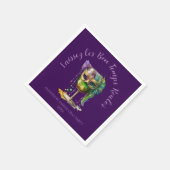 Serviette En Papier Masque de Mardi Gras Violet (Coin)