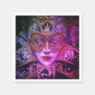 Serviette En Papier Masque de masquerade élégant gothique victorien