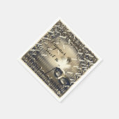 Serviette En Papier Masque de masquerade en or blanc et bronze pour fê (Coin)