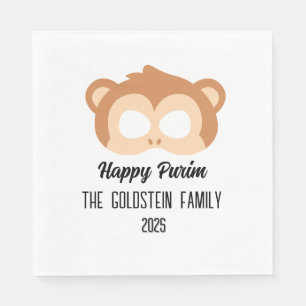 Serviette En Papier masque de singe de Pourim costume de masquerade