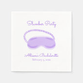 Serviette En Papier Masque de sommeil violet Bachelorette Stwood Party (Devant)