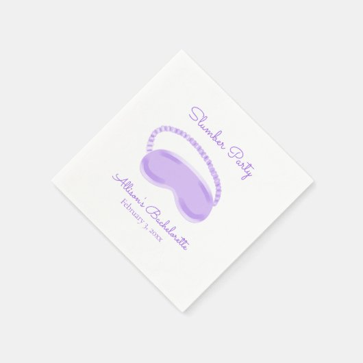 Serviette En Papier Masque de sommeil violet Bachelorette Stwood Party (Coin)