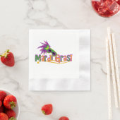 Serviette En Papier Masque Mardi Gras (En situation)