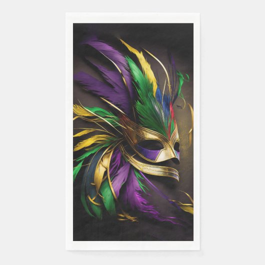 Serviette En Papier Masque Mardi Gras (Devant)