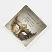 Serviette En Papier Masquerade Antique Venise Masque Chic 50e annivers (Coin)