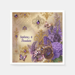 Serviette En Papier Masquerade Garden Romance Bridal BellaVille