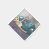 Serviette En Papier Masquerade Masque & Perles Rainbow Party (Coin)