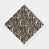 Serviette En Papier Masquerade perles Quinceanera Masques bleu ID1031 (Coin)