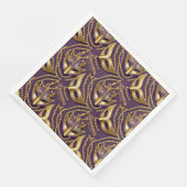 Serviette En Papier Masquerade perles Quinceanera Masques Purple ID103 (Coin)