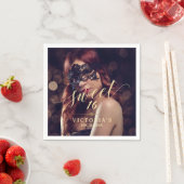Serviette En Papier Masquerade Photo Sweet 16 Anniversaire (En situation)
