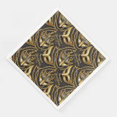 Serviette En Papier Masquerade Sweet 16 perles Masques Black ID1032 (Coin)