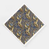 Serviette En Papier Masquerade Sweet 16 perles Masques Blue ID1032 (Coin)