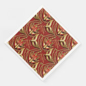 Serviette En Papier Masquerade Sweet sixteen perles Masques rouge ID10 (Coin)