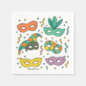 Serviette En Papier Masques Volants (Devant)