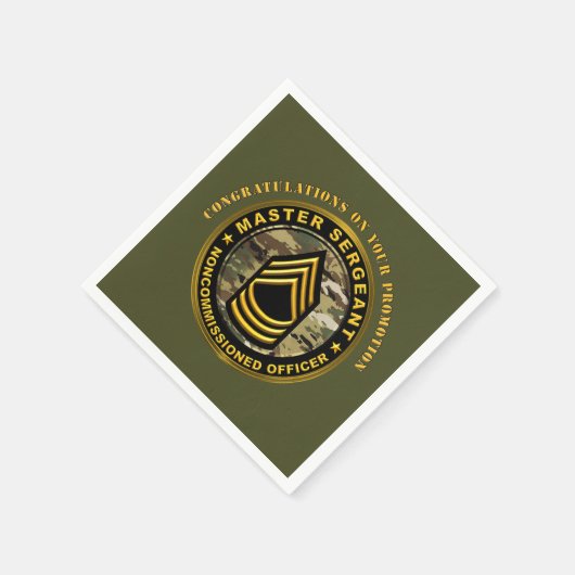 Serviette En Papier Master Sergent Promotion MSG (Coin)