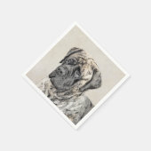 Serviette En Papier Mastiff anglais (Brindle) Peinture - Chien Art (Coin)