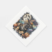 Serviette En Papier Mastiff Chien Halloween Carré (Coin)