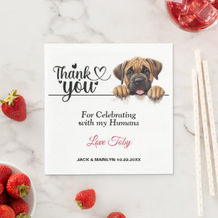Serviette En Papier Mastiff Mariage Merci