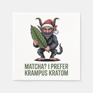 Serviette En Papier Matcha ? Je préfère Krampus Kratom Noël drôle