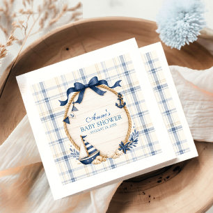 Serviette En Papier Matelot de voile nautique Ohé Cordon bleu marine N