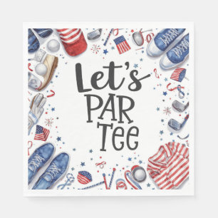 Serviette En Papier Matériel de golf avec texte Laissez le par au golf