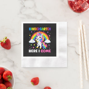 Serviette En Papier Maternelle me voilà Licorne Rentrée scolaire