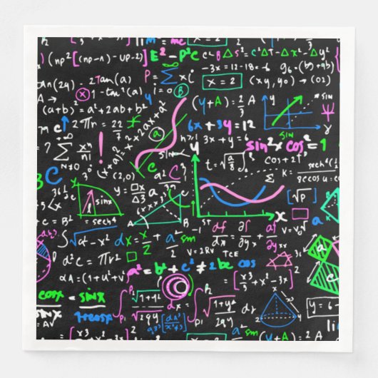 Serviette En Papier Math cycle linéaire mathématique éducation cercle (Devant)
