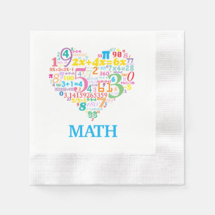Serviette En Papier Math du cœur