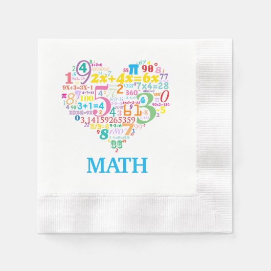 Serviette En Papier Math du cœur (Devant)