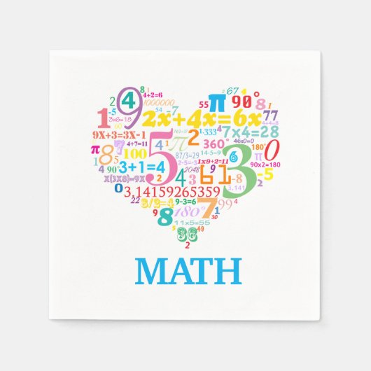 Serviette En Papier Math du cœur (Devant)