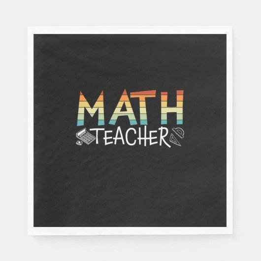Serviette En Papier Math Teacher (Devant)