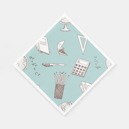 Serviette En Papier Mathématiques de l'école (Coin)