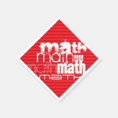 Serviette En Papier Maths ; rayures rouges écarlates (Coin)