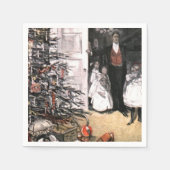 Serviette En Papier Matin de Noël victorien (Devant)