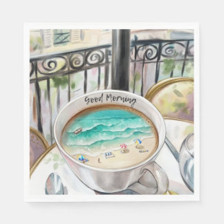 Serviette En Papier Matin en Coupe