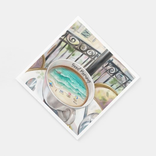 Serviette En Papier Matin en Coupe (Coin)