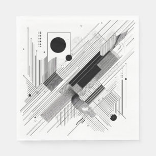 Serviette En Papier Matrice de ligne architecturale