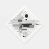 Serviette En Papier Matrice de ligne architecturale (Coin)