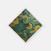 Serviette En Papier Matrice émeraude Ankara africaine (Coin)