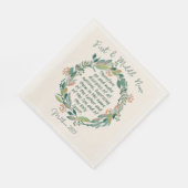 Serviette En Papier Matthieu 28:19 Baptême (Coin)