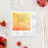 Serviette En Papier Matthieu 5 8 Heureux sont purs dans la Bible du Co (En situation)